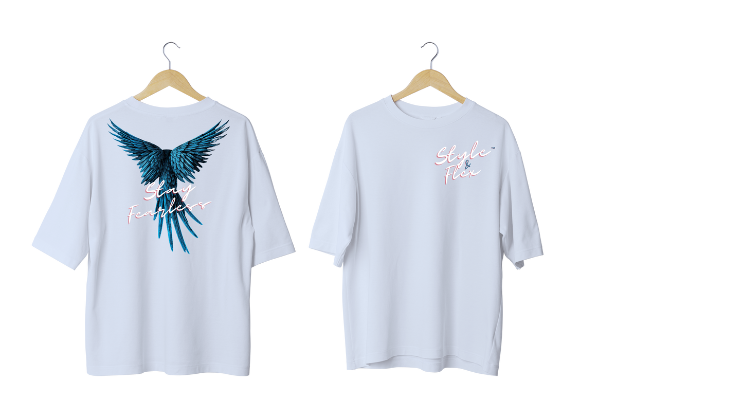 Winged Freedom Tee — "Stay Fearless" Back Print