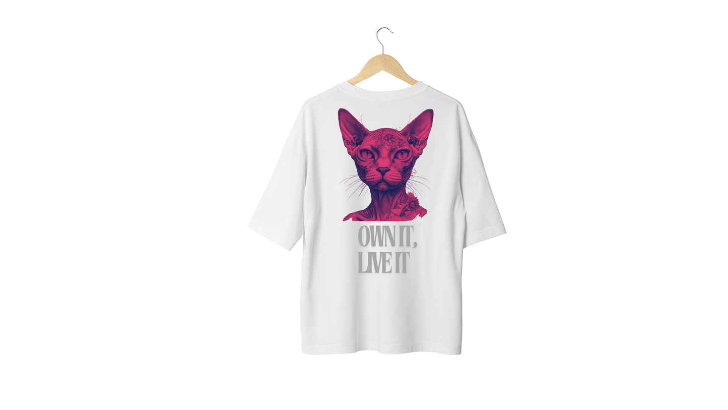 STYLE & FLEX Sphynx Cat Tee — Bold Back Graphic