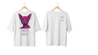 STYLE & FLEX Sphynx Cat Tee — Bold Back Graphic